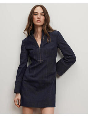 NEW, Veronica Beard Raymond Denim Mini Dress in Midnight Sz 12 #MD1710